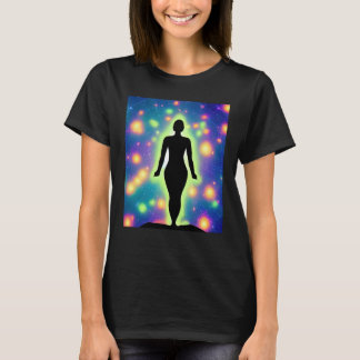 Yoga Girl Female Sun Salutation Meditation Chakra  T-Shirt