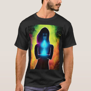 Yoga Girl Female Sun Salutation Meditation Chakra T-Shirt