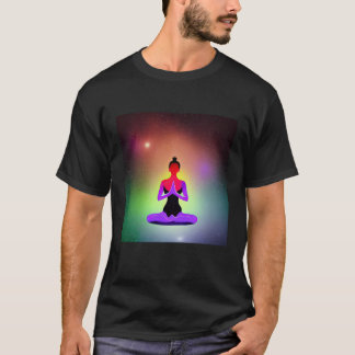 Yoga Girl Female Sun Salutation Meditation Chakra  T-Shirt