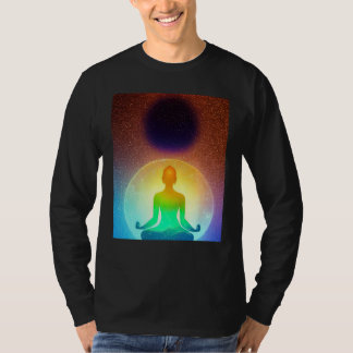 Yoga Girl Female Sun Salutation Meditation Chakra  T-Shirt