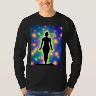 Yoga Girl Female Sun Salutation Meditation Chakra  T-Shirt