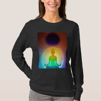 Yoga Girl Female Sun Salutation Meditation Chakra  T-Shirt