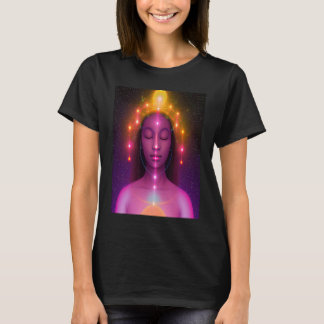 Yoga Girl Female Sun Salutation Meditation Chakra T-Shirt