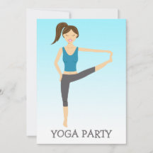 Yoga Girl im Kopf bis Pose Yoga Party