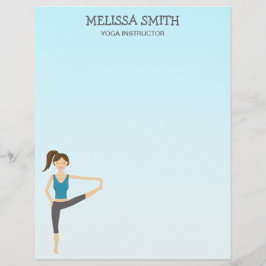 Yoga Girl in der Hand Pose und Yoga Instructor