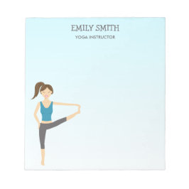Yoga Girl in Hand zum Toe Yoga Instructor Notizblock
