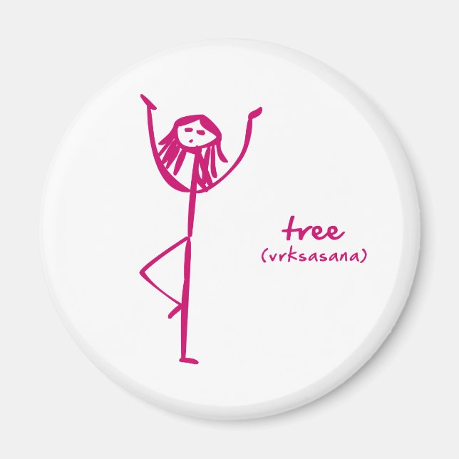 Yoga-Girl-Magnet Magnet (Vorne)