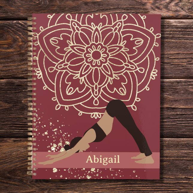 Yoga Girl Modern Mandala Magenta Gold Planer (Von Creator hochgeladen)