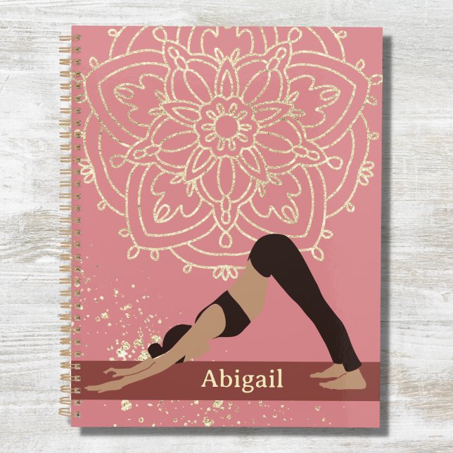 Yoga Girl Modern Mandala Rose Pink Gold Planer (Von Creator hochgeladen)