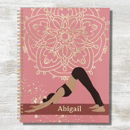 Yoga Girl Moderne Mandala Rose Or rose