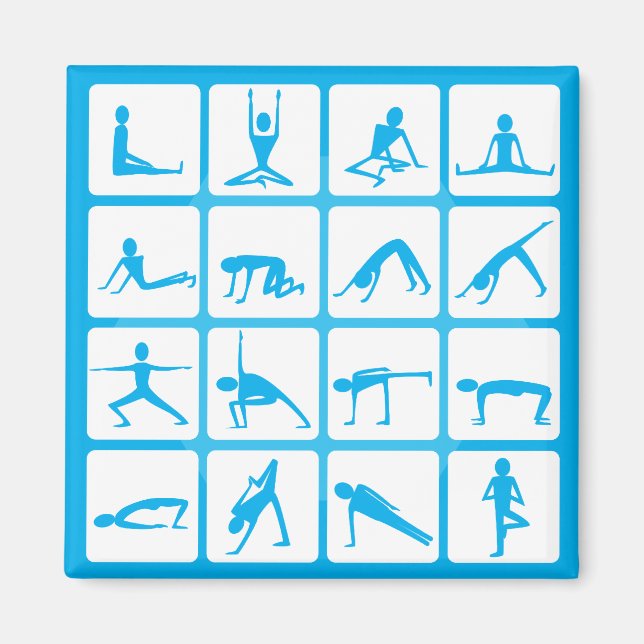 Yoga Girl Posen Magnet (Vorne)