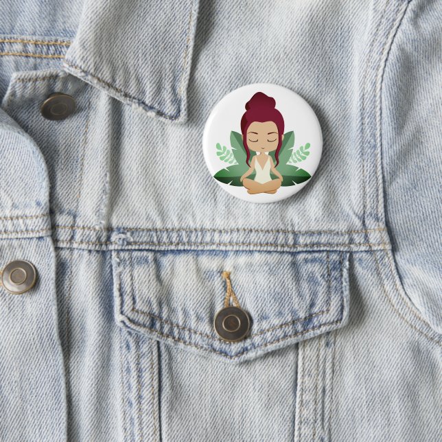 Yoga Girl ruhige Wellness Erlebnis Achtsamkeit Kun Button (Beispiel)