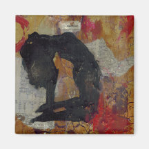 Yoga Girl - Square Magnet