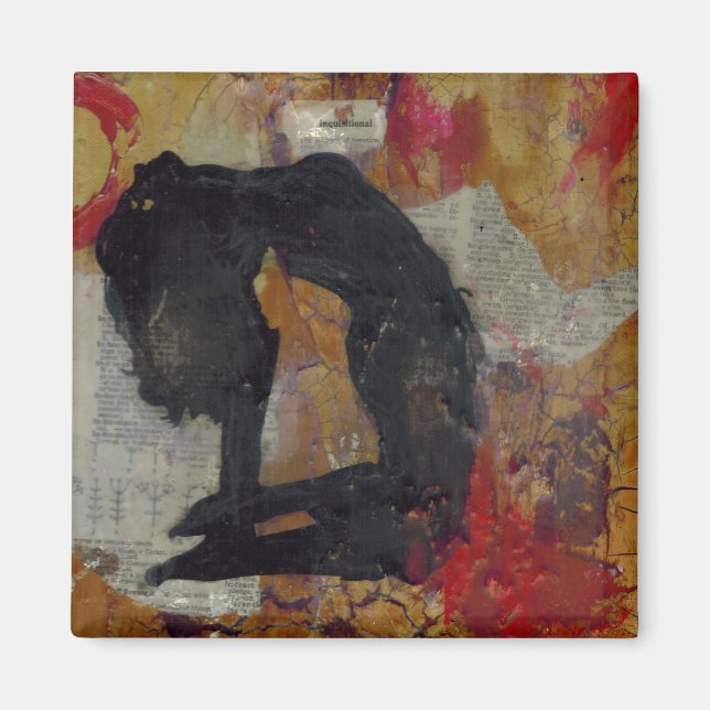 Yoga Girl - Square Magnet (Vorne)