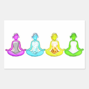 Yoga Girls Rechteckiger Aufkleber
