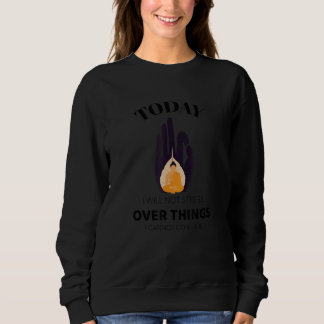 Yoga Glücklicher Buddha Grafik Meditation Stress B Sweatshirt