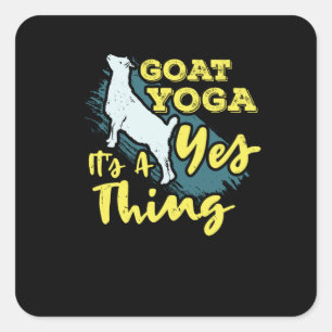 Yoga Goat Goatyoga Quadratischer Aufkleber