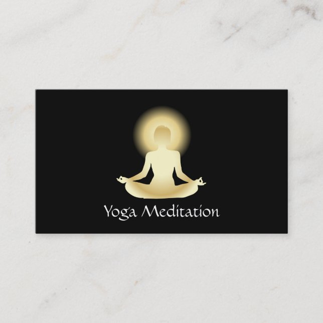 Yoga (Gold) Aufklärt Visitenkarte (Vorderseite)