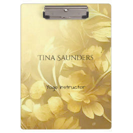 Yoga Gold Blume individuelle Name Klemmbrett