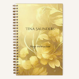 Yoga Gold Blume individuelle Name Notizbuch