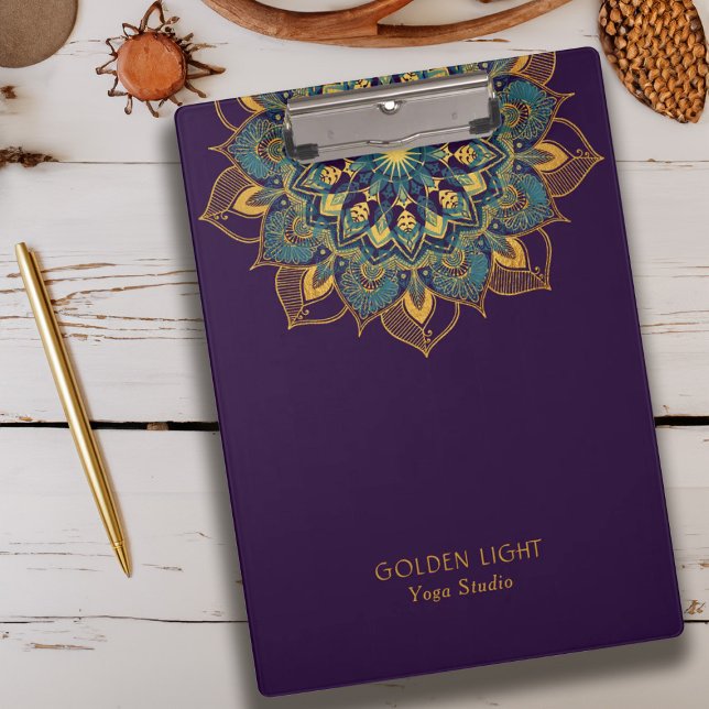 Yoga Gold Mandala Klemmbrett (Yoga Gold Mandala Clipboard)