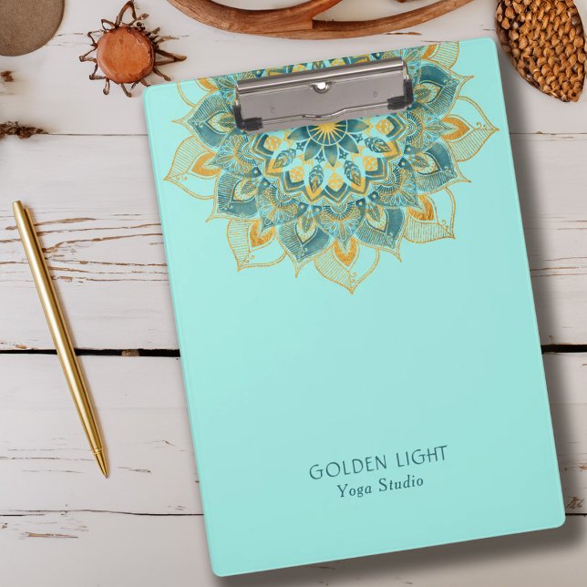 Yoga Gold Mandala Klemmbrett (Yoga Gold Mandala Clipboard)