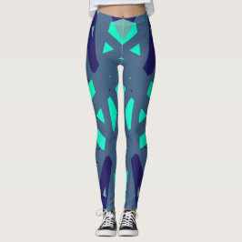 Yoga Gym Fitness Übung für blaugrünes Muster in Na Leggings