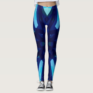 Yoga Gym Fitness Übung für Navy Blue Light Pattern Leggings