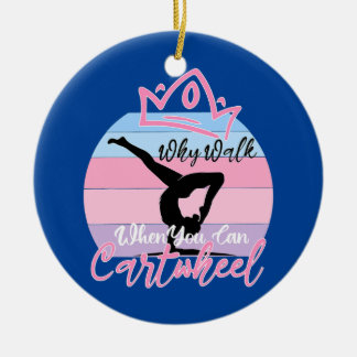 Yoga Gymnastik Girl Warum zu Fuß gehen, wenn Sie Keramik Ornament