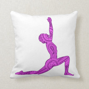 Yoga Halbmond-Mond Mehndi Entwurfs-Kissen Kissen