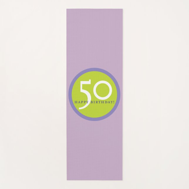 Yoga Happy Birthday 50 Yogamatte (Vorderseite)