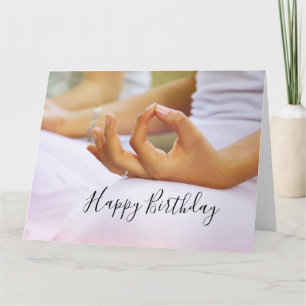 Yoga Happy Birthday Card Falten Sie den Zeigefinge Karte