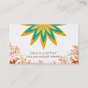 Yoga Healing Health Lotus Blume Logo Visitenkarte