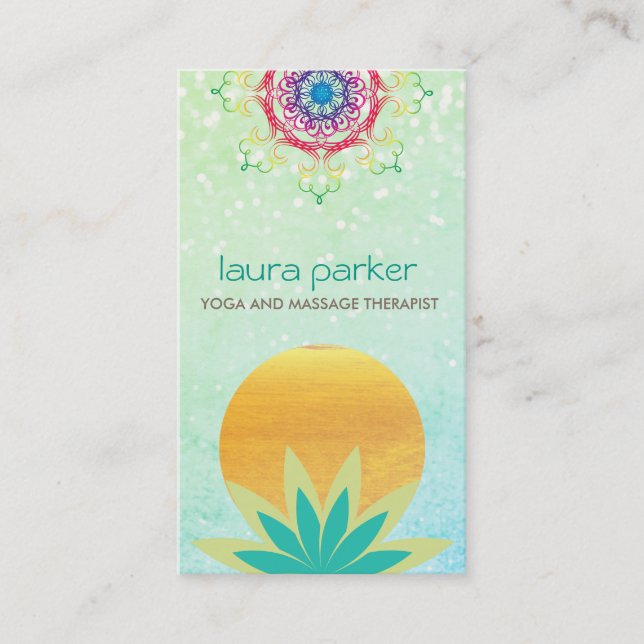 Yoga Healing Health (Yoga Healing Health)-Lotus-Bl Visitenkarte (Vorderseite)