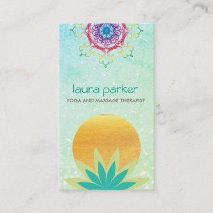 Yoga Healing Health (Yoga Healing Health)-Lotus-Bl Visitenkarte