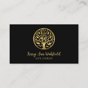 Yoga Heiler Gold des Life Coach-Baumes Visitenkarte