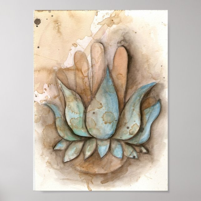 Yoga-Heilhandposter Poster (Vorne)