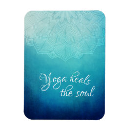 Yoga heilt den Soul-Text mit Blue Mandala Magnet