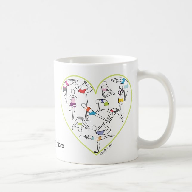Yoga-Herz-Tasse Kaffeetasse (Rechts)