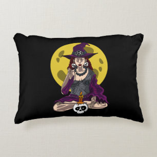 Yoga Hexch Zen Meditation Namaste Halloween Dekokissen