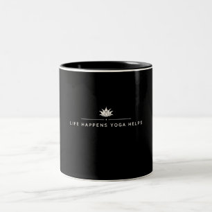 Yoga hilft bei Lebensmotivation Zweifarbige Tasse