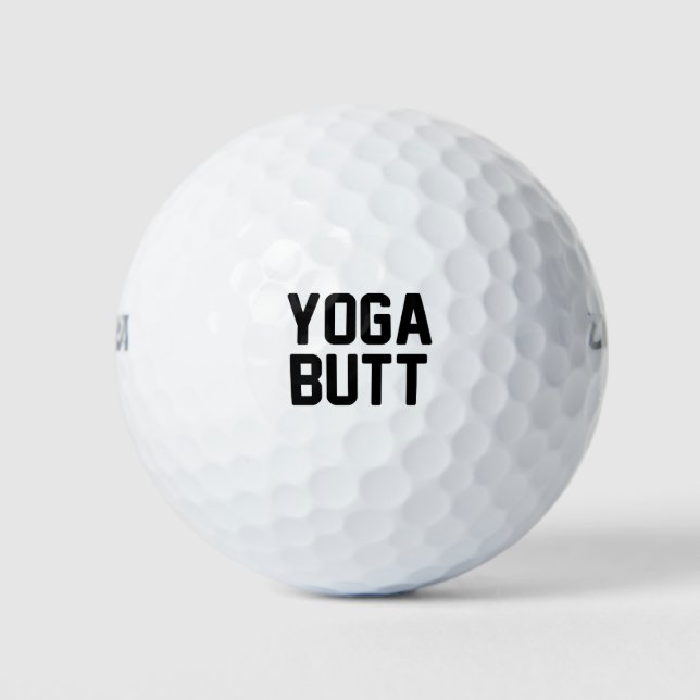 Yoga-Hintern Golfball (Vorderseite)