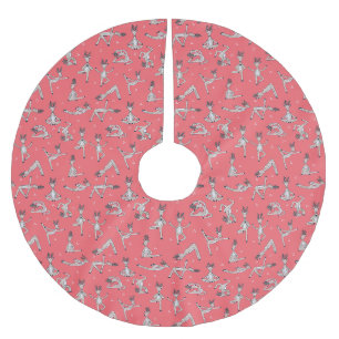 Yoga-Hirschrock Polyester Weihnachtsbaumdecke