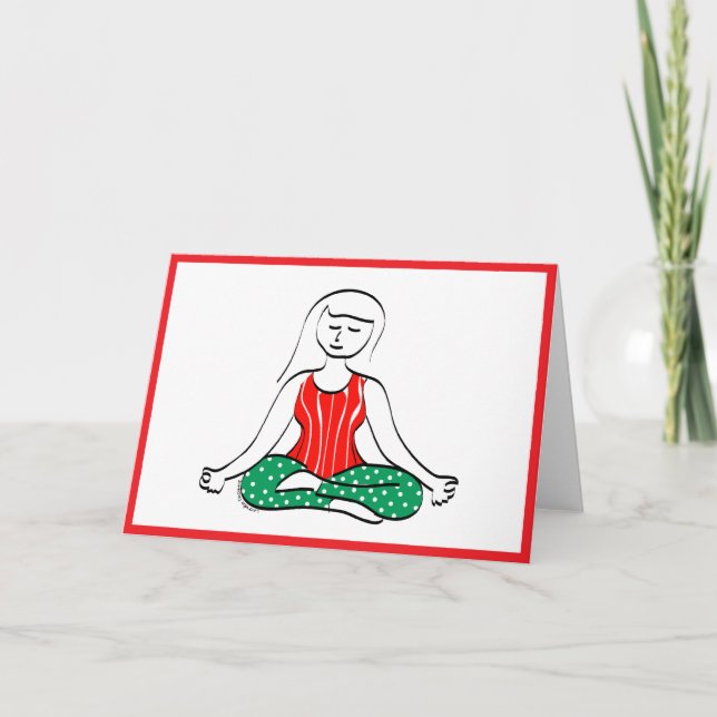 Yoga Holiday Card Feiertagskarte (Vorderseite)