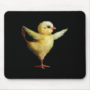 Yoga-Huhn-Kunst-Design Frauen Mädchen Lustiges Süß Mousepad