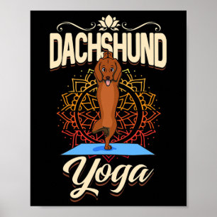 Yoga Hund Dachshund Poster