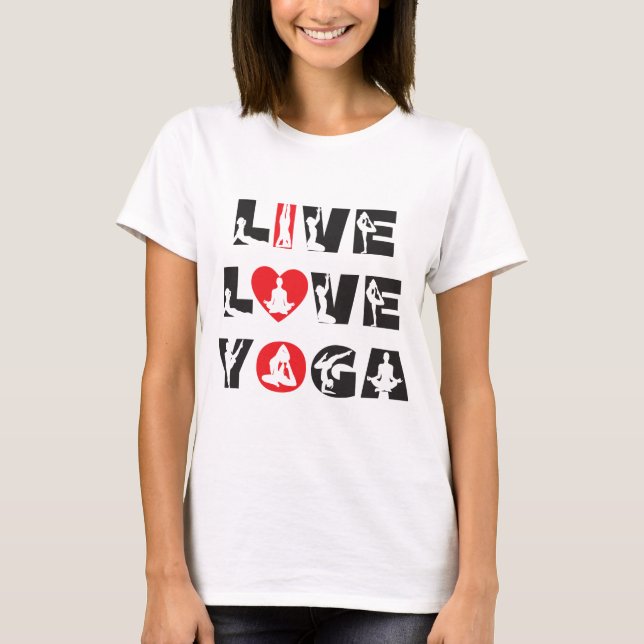 Yoga - I Liebe Yoga T - Shirt (Vorderseite)