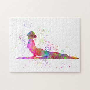 Yoga in Aquarell