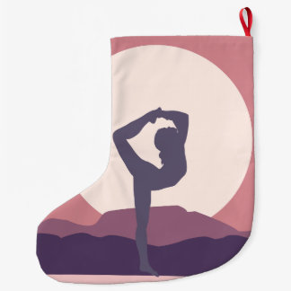 Yoga in Lila Großer Weihnachtsstrumpf