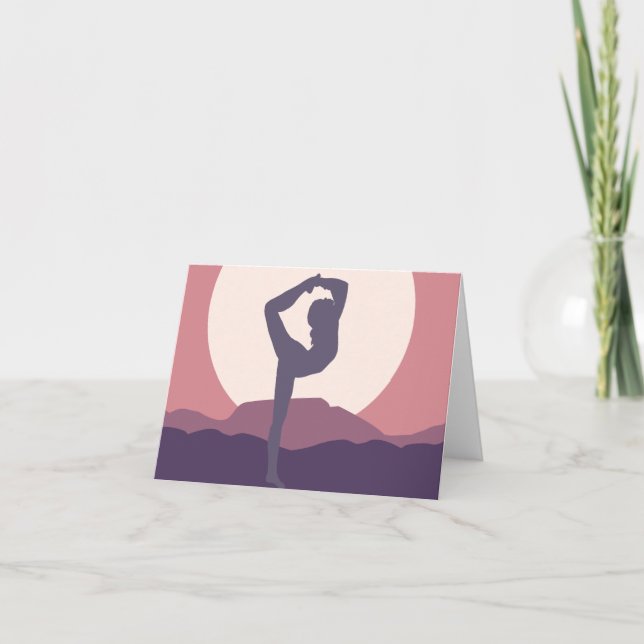 Yoga in Purple Karte (Vorderseite)